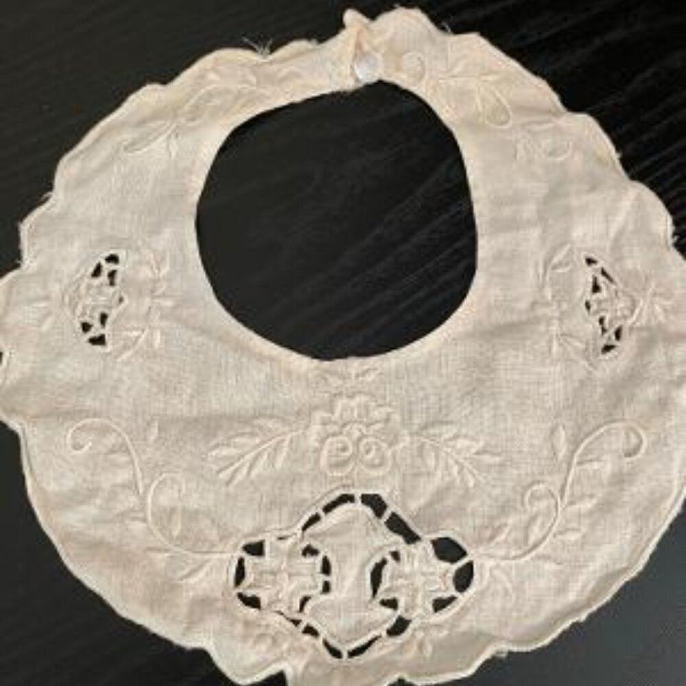 Vintage Baby/Toddler Embroidered Decorative Collar/Bib